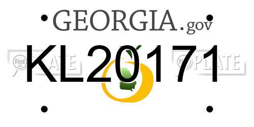 KL20171 Georgia License Plate