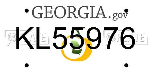 KL55976 Georgia License Plate