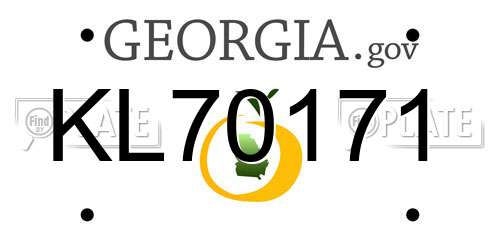 KL70171 Georgia License Plate