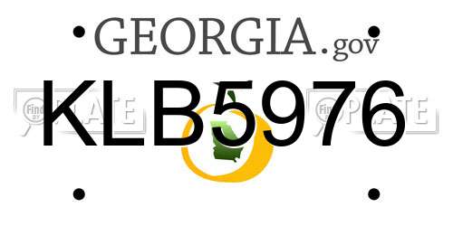 KLB5976 Georgia License Plate