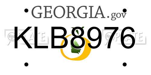 KLB8976 Georgia License Plate
