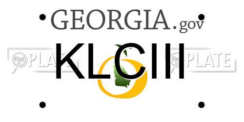 KLCIII Georgia License Plate