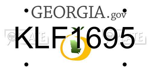 KLF1695 Georgia License Plate