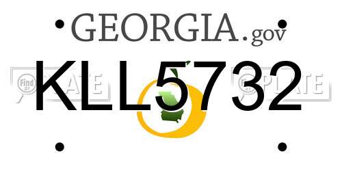 KLL5732 Georgia License Plate