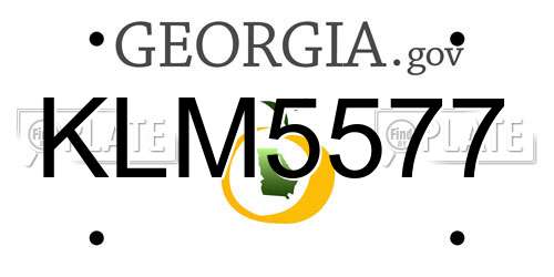 KLM5577 Georgia License Plate