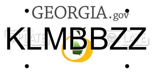 KLMBBZZ Georgia License Plate