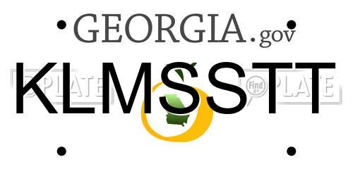 KLMSSTT Georgia License Plate