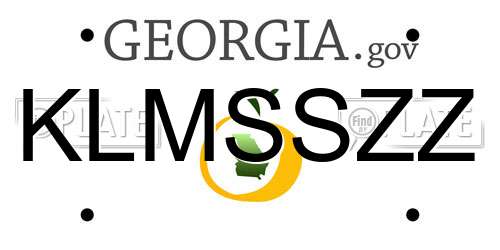 KLMSSZZ Georgia License Plate