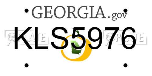 KLS5976 Georgia License Plate