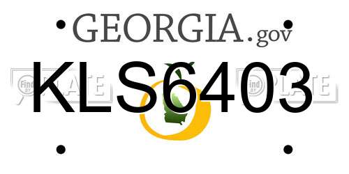 KLS6403 Georgia License Plate