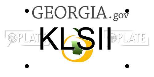 KLSII Georgia License Plate