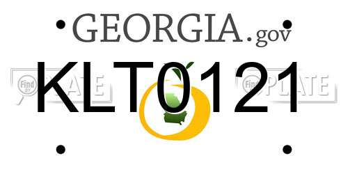 KLT0121 Georgia License Plate
