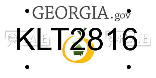 KLT2816 Georgia License Plate