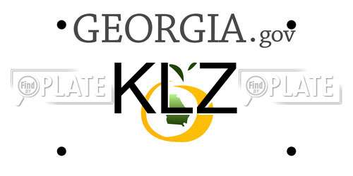 KLZ Georgia License Plate