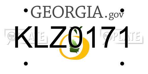 KLZ0171 Georgia License Plate