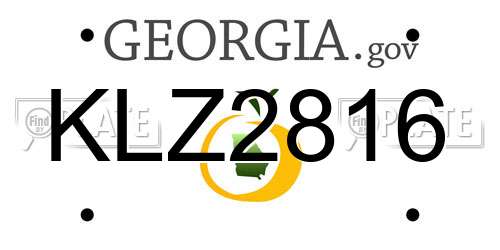 KLZ2816 Georgia License Plate