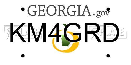KM4GRD Georgia License Plate