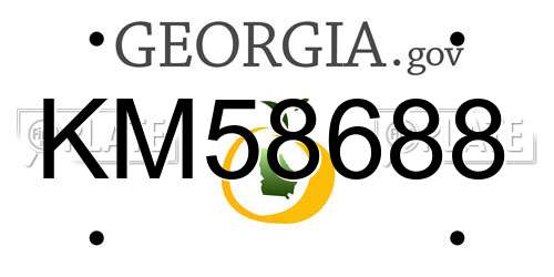 KM58688 Georgia License Plate