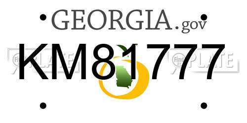 KM81777 Georgia License Plate