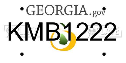 KMB1222 Georgia License Plate