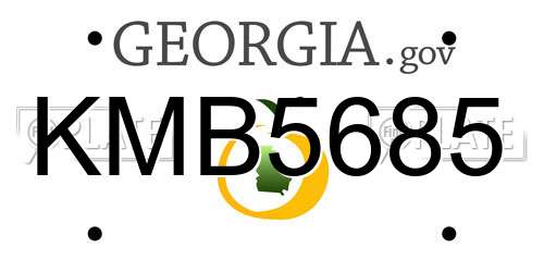 KMB5685 Georgia License Plate