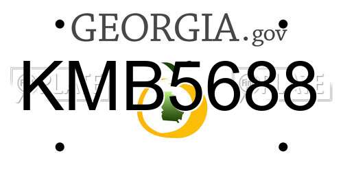 KMB5688 Georgia License Plate