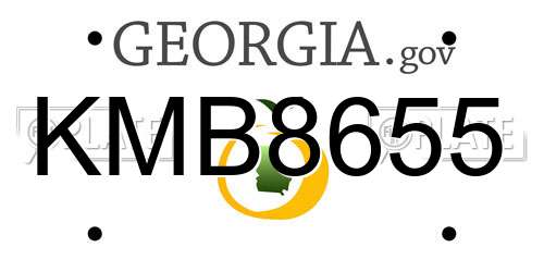 KMB8655 Georgia License Plate