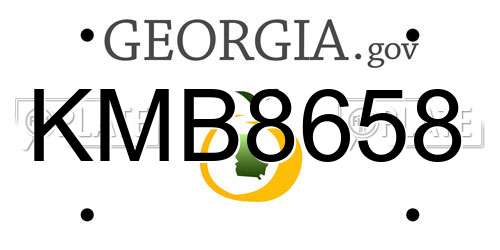 KMB8658 Georgia License Plate