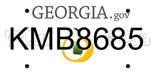 KMB8685 Georgia License Plate