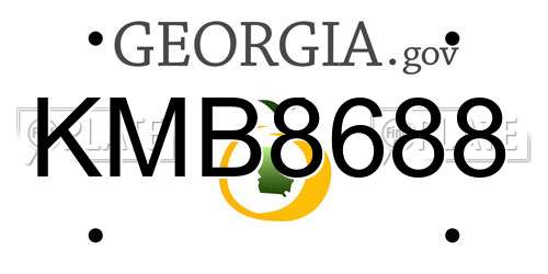 KMB8688 Georgia License Plate