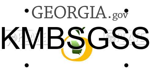 KMBSGSS Georgia License Plate