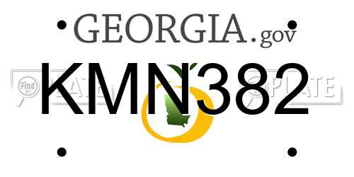 KMN382 Georgia License Plate