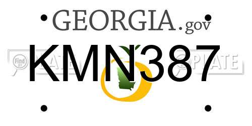KMN387 Georgia License Plate