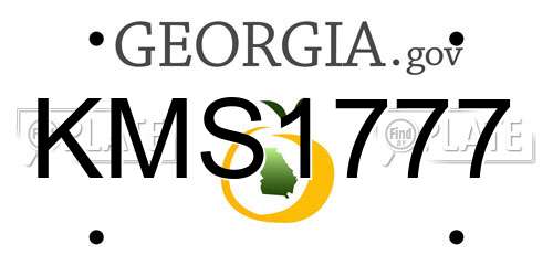 KMS1777 Georgia License Plate