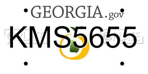 KMS5655 Georgia License Plate