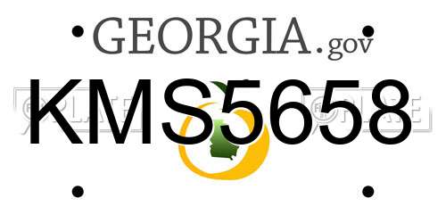 KMS5658 Georgia License Plate