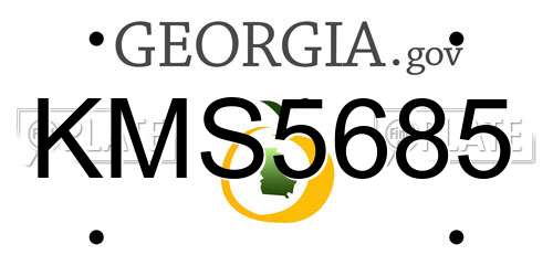 KMS5685 Georgia License Plate