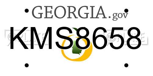 KMS8658 Georgia License Plate