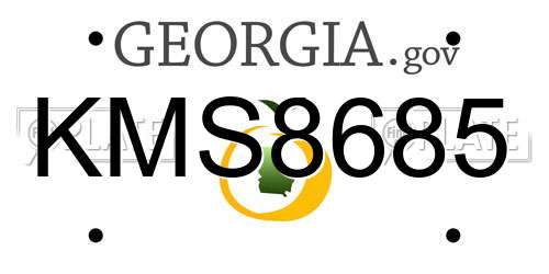 KMS8685 Georgia License Plate