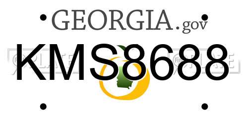 KMS8688 Georgia License Plate