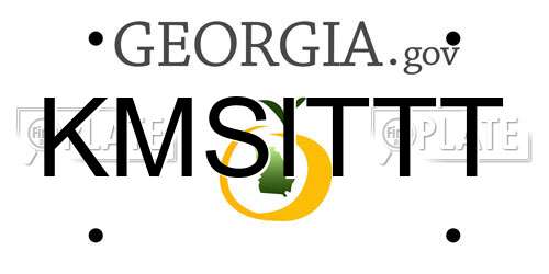 KMSITTT Georgia License Plate