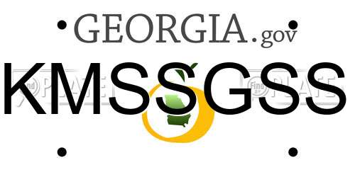 KMSSGSS Georgia License Plate