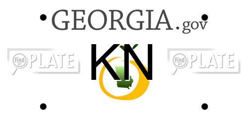 KN Georgia License Plate