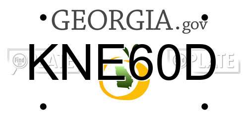 KNE60D Georgia License Plate