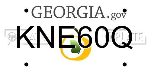 KNE60Q Georgia License Plate