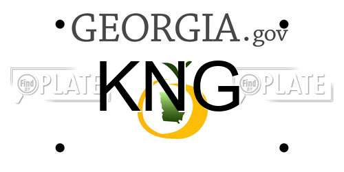KNG Georgia License Plate
