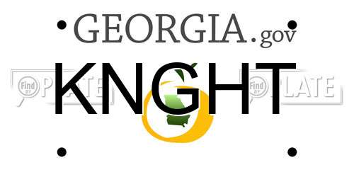 KNGHT Georgia License Plate