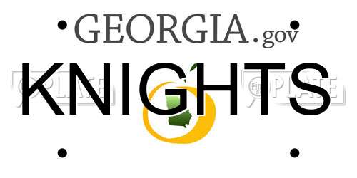 KNIGHTS Georgia License Plate