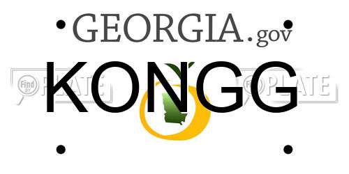 KONGG Georgia License Plate