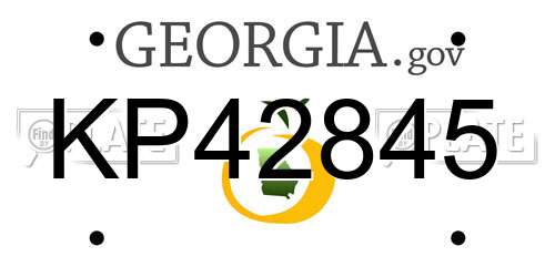 KP42845 Georgia License Plate